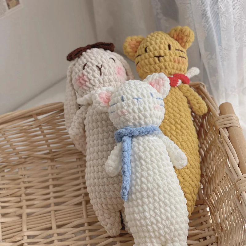 Ice Yarn Baby Comfort Cat & Bunny Plushie Kit