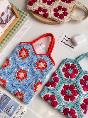 DIY Granny Square Tote Bag Crochet Kit