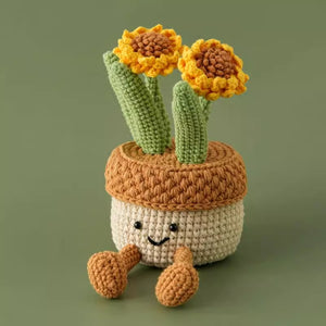 Potted Sunflower Crochet Kit