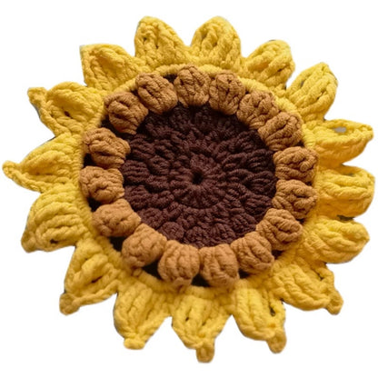 Beginner-Friendly Sunflower Coaster DIY Crochet Kit